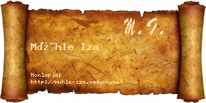 Mühle Iza névjegykártya